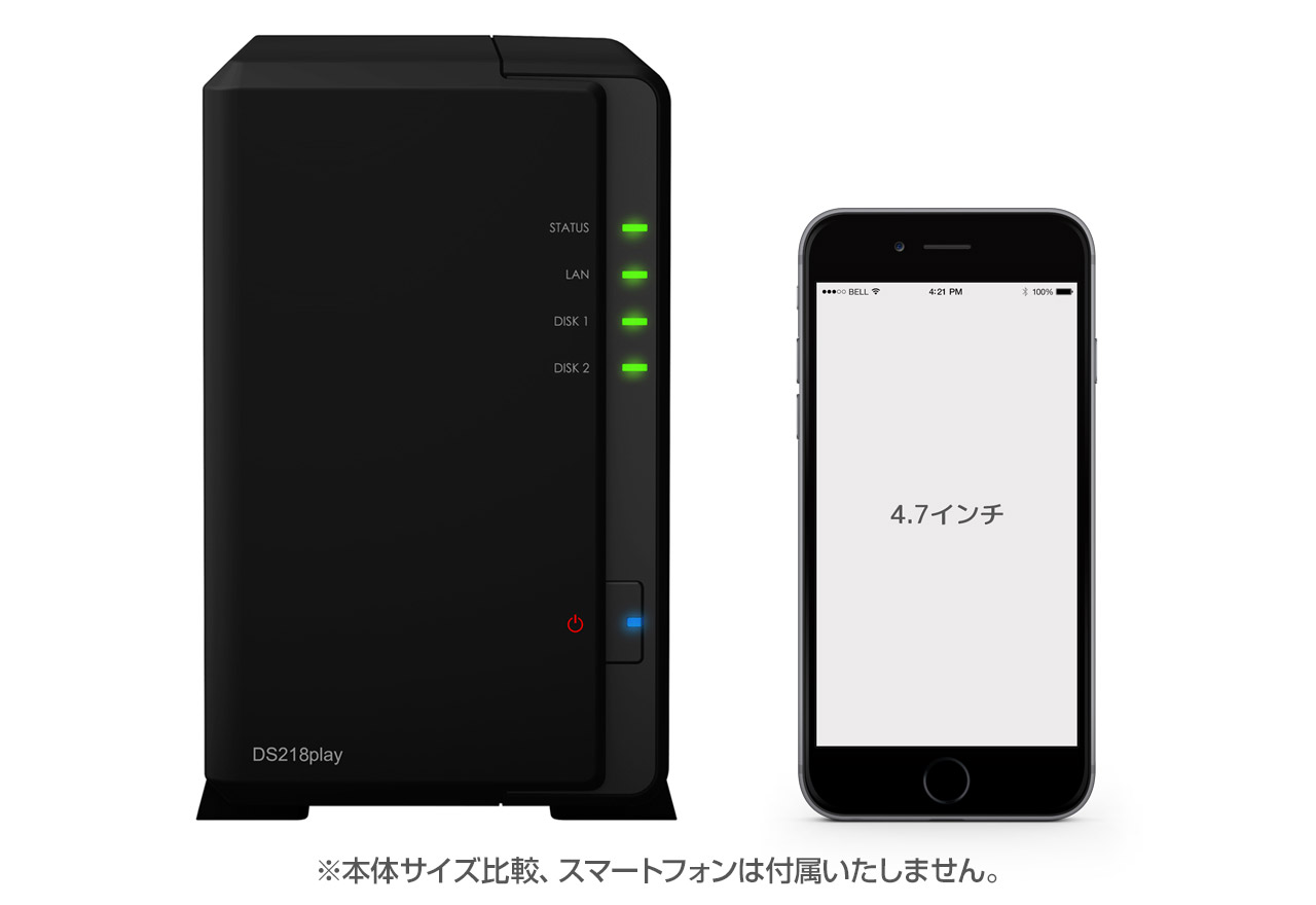 DiskStation DS218play | Synology 2ベイオールインワンNASキット