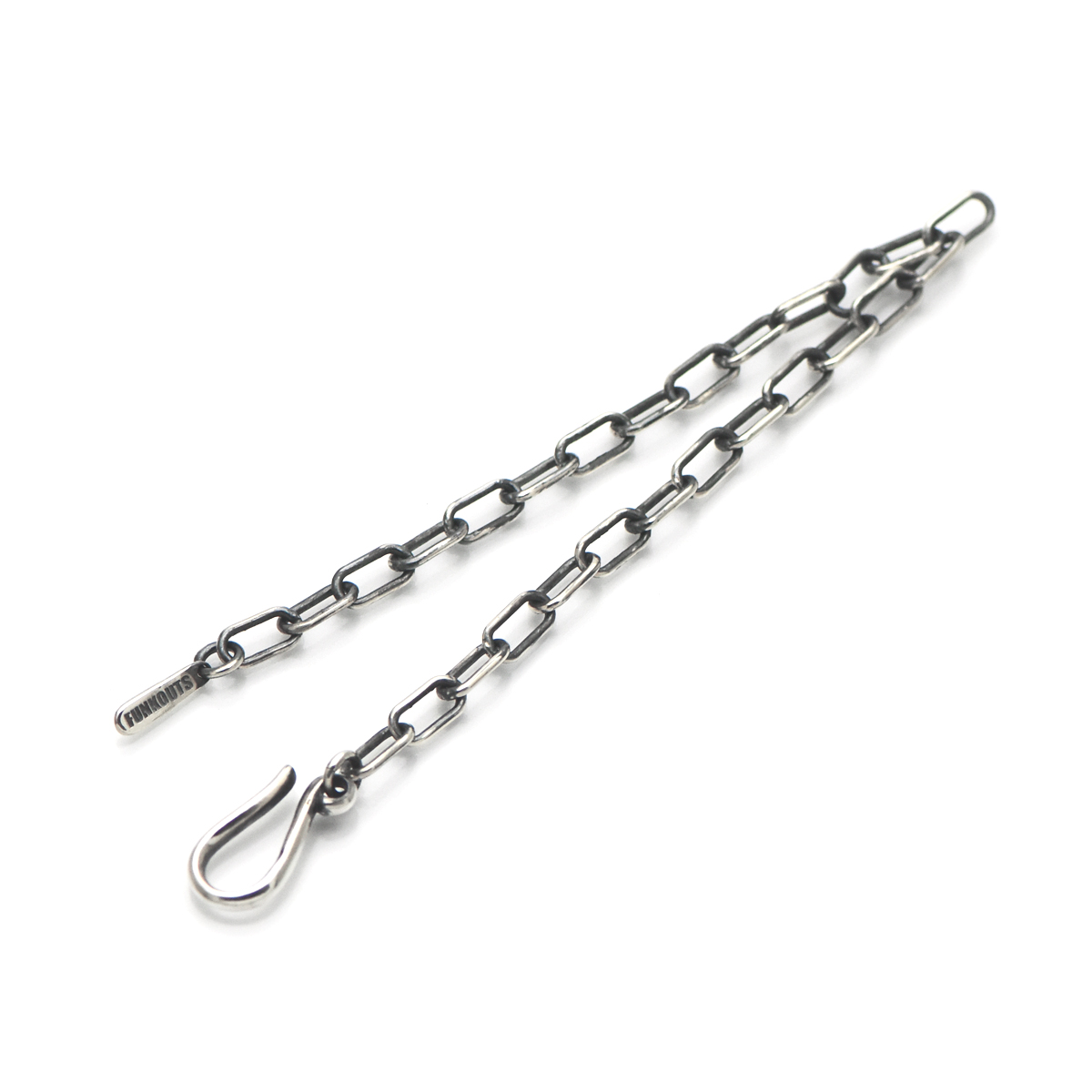 チェーン ブレスレット シルバー 925 フリーサイズ (燻し加工