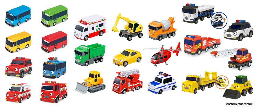 韓国発の人気アニメーション『ちびっこバス タヨ』の 玩具シリーズが11