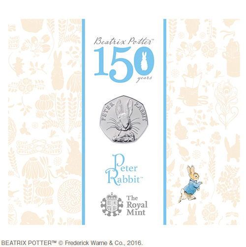 英国初！ ピーターラビットがカラーで描かれた公式記念硬貨