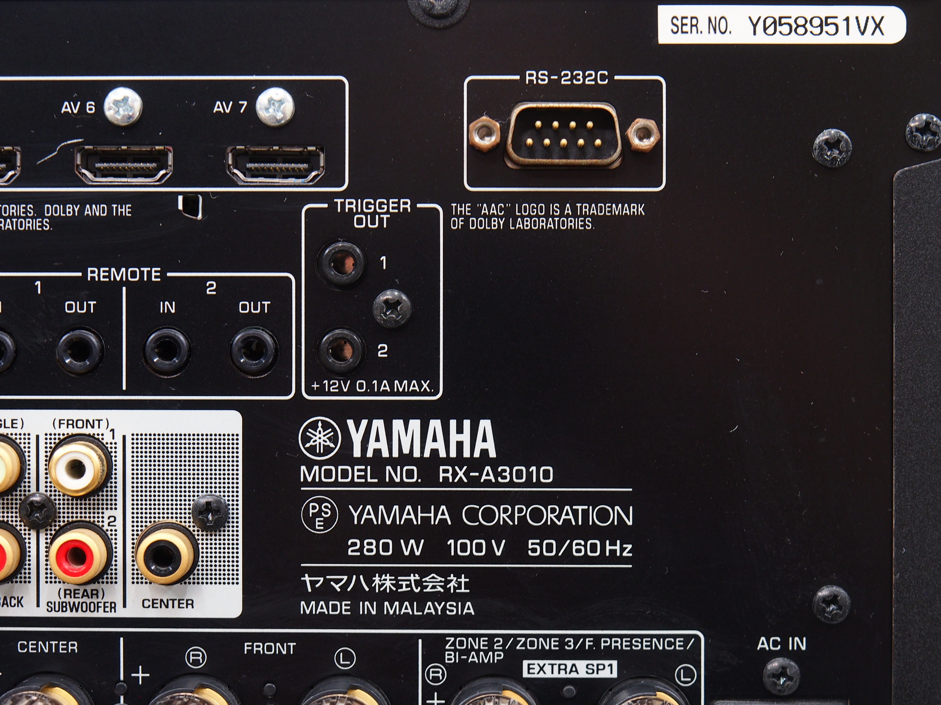 アバックWEB-SHOP / 【中古】YAMAHA RX-A3010(B)【コード01-09931】AV