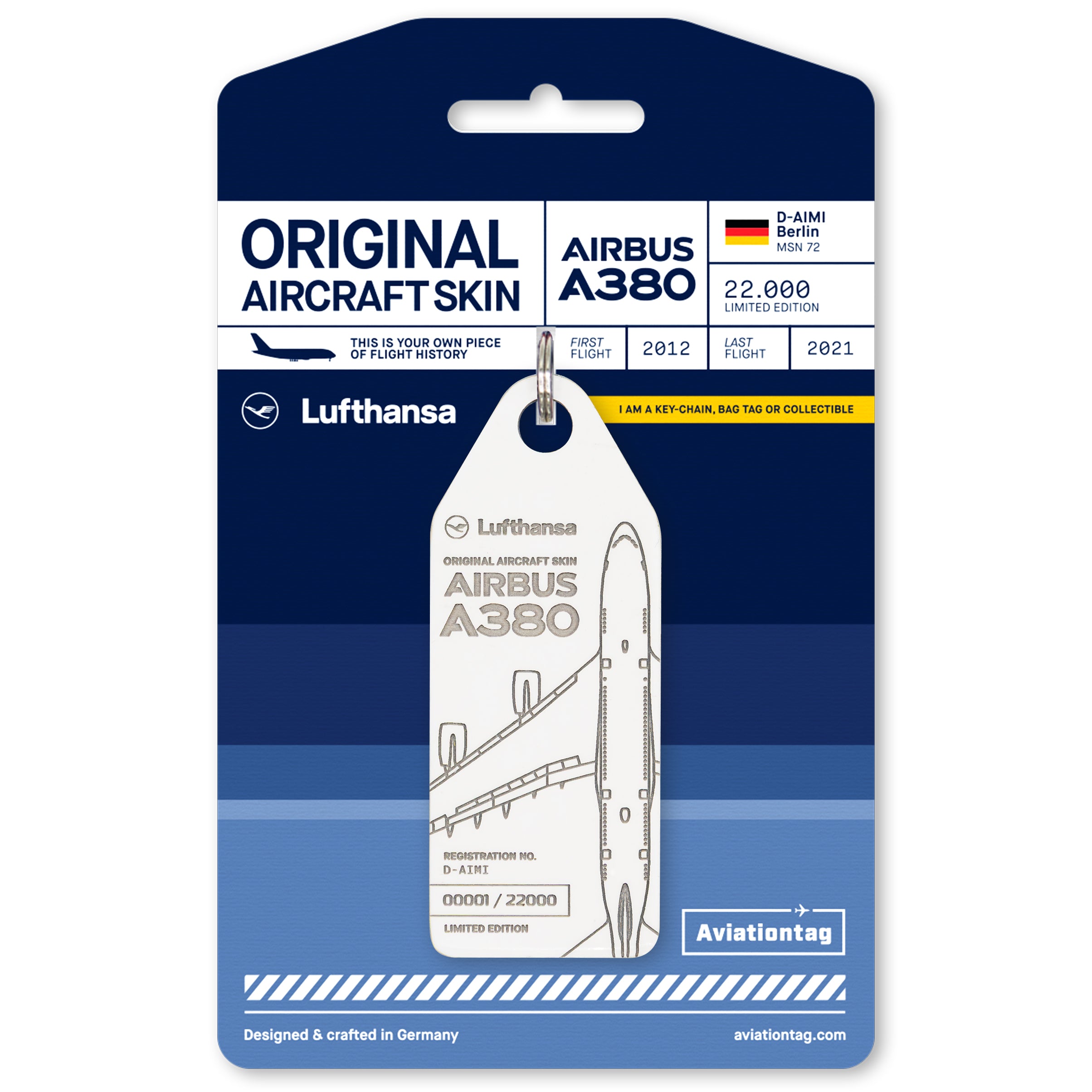 Aviationtag Airbus A380 Collection - Original Aircraft Material