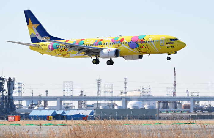 スカイマークのピカチュウジェットBC、3月に一部運休 整備作業で