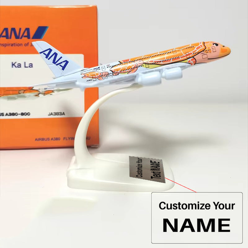 Japan ANA Airlines Airbus A380 Turtle KaLa Airplane Model (14CM 1