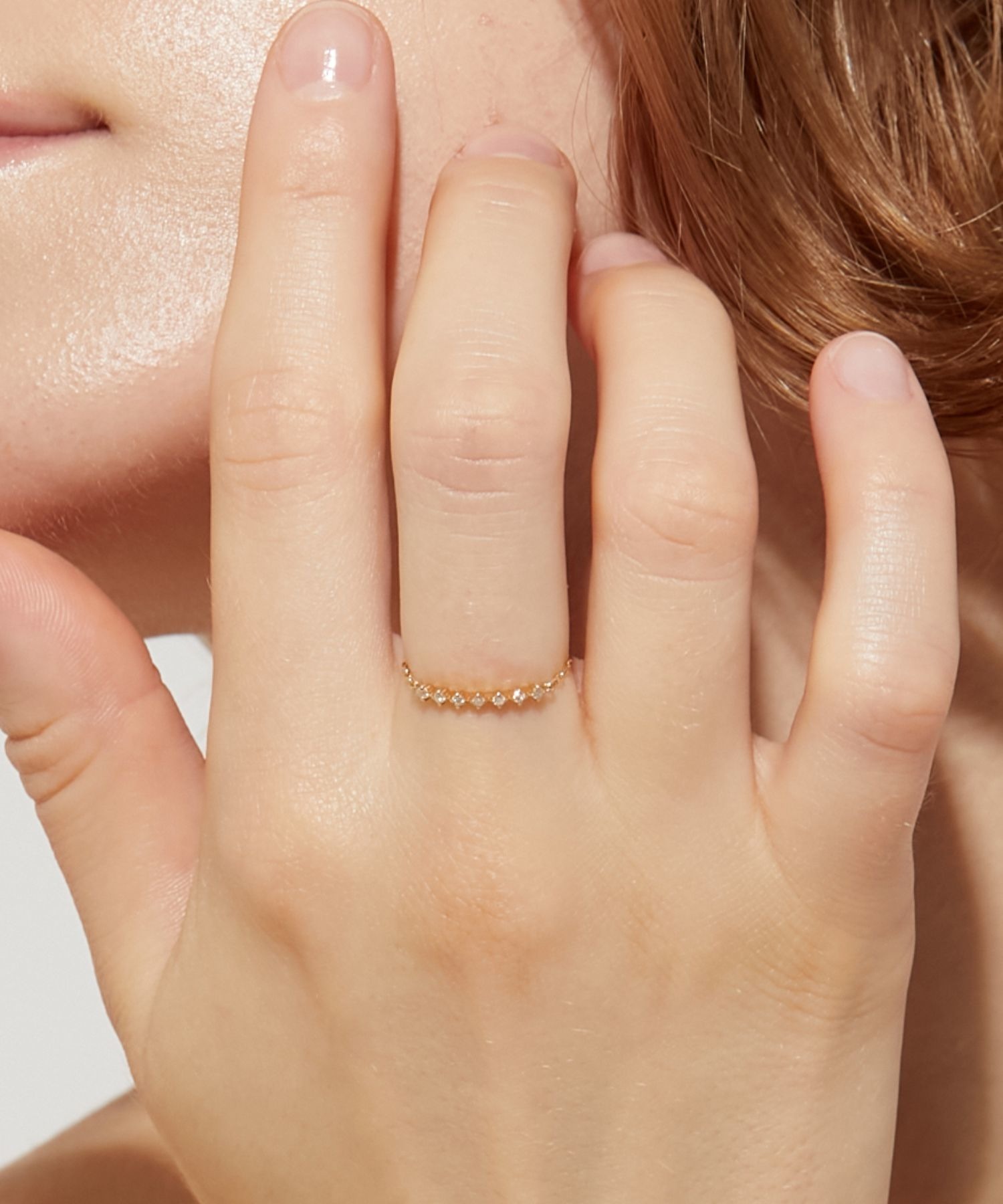 basic] K10 diamond twinkle chain ring｜ARTIDA OUD（アルティーダ