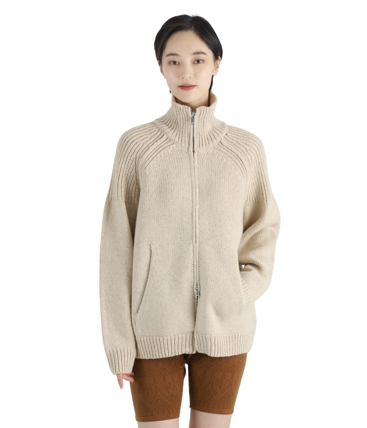 レディース】POCKET ZIP KNIT TOPS | CLANE(クラネ) / トップス ニット