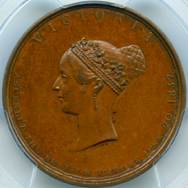 イギリス ヴィクトリア女王戴冠記念 1838年 銅メダル PCGS SP64 | ARK