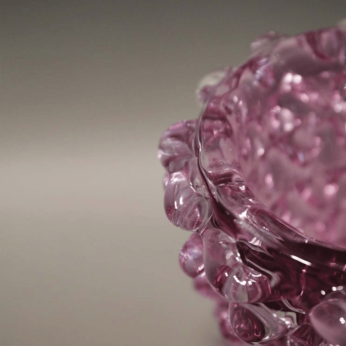 Vase Murano Glass Pink Spiked – B. David Levine