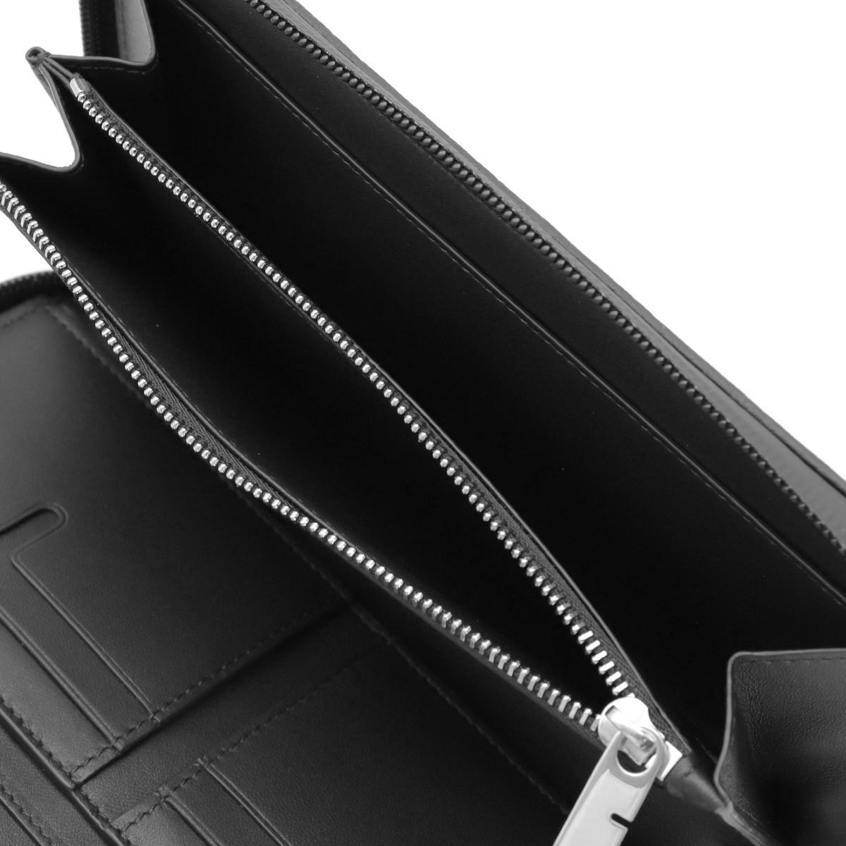バーバリー 長財布 財布 メンズ チェックジャガード ブラック MS ZIP