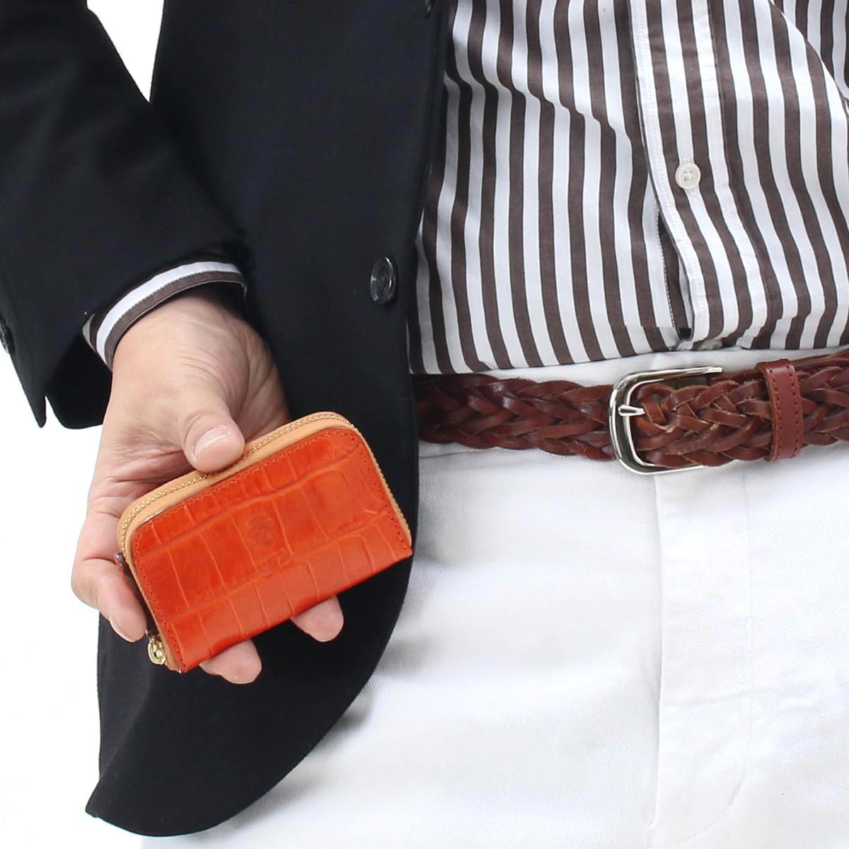 フェリージ コインケース（小銭入れ） 財布 メンズ クロコ型押し