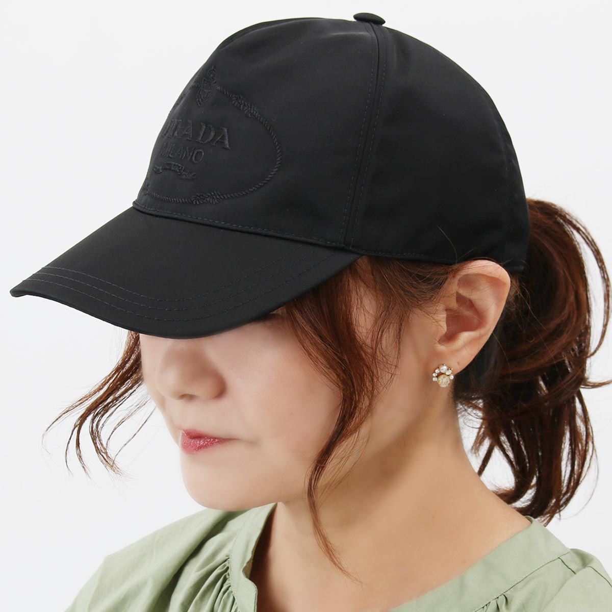プラダ キャップ メンズ レディース テスート ブラック 1HC179 2DMI