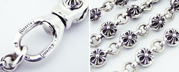 クロムハーツクロスボールウォレットチェーン#22クリップショート