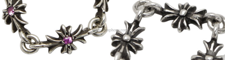 クロムハーツタイニーECHプラスリングwithピンクサファイア|クロム