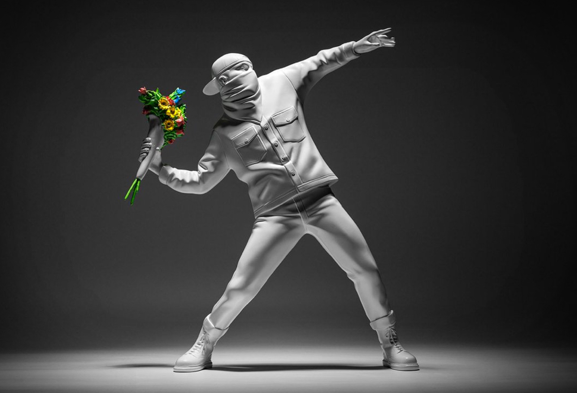 Banksy Flower Thrower Figurine