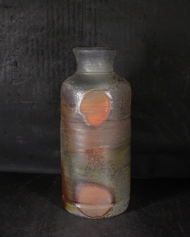 備前焼 登窯 備前焼中堅作家 松本 勝哉 共箱付き窯変花入2 備前焼卸