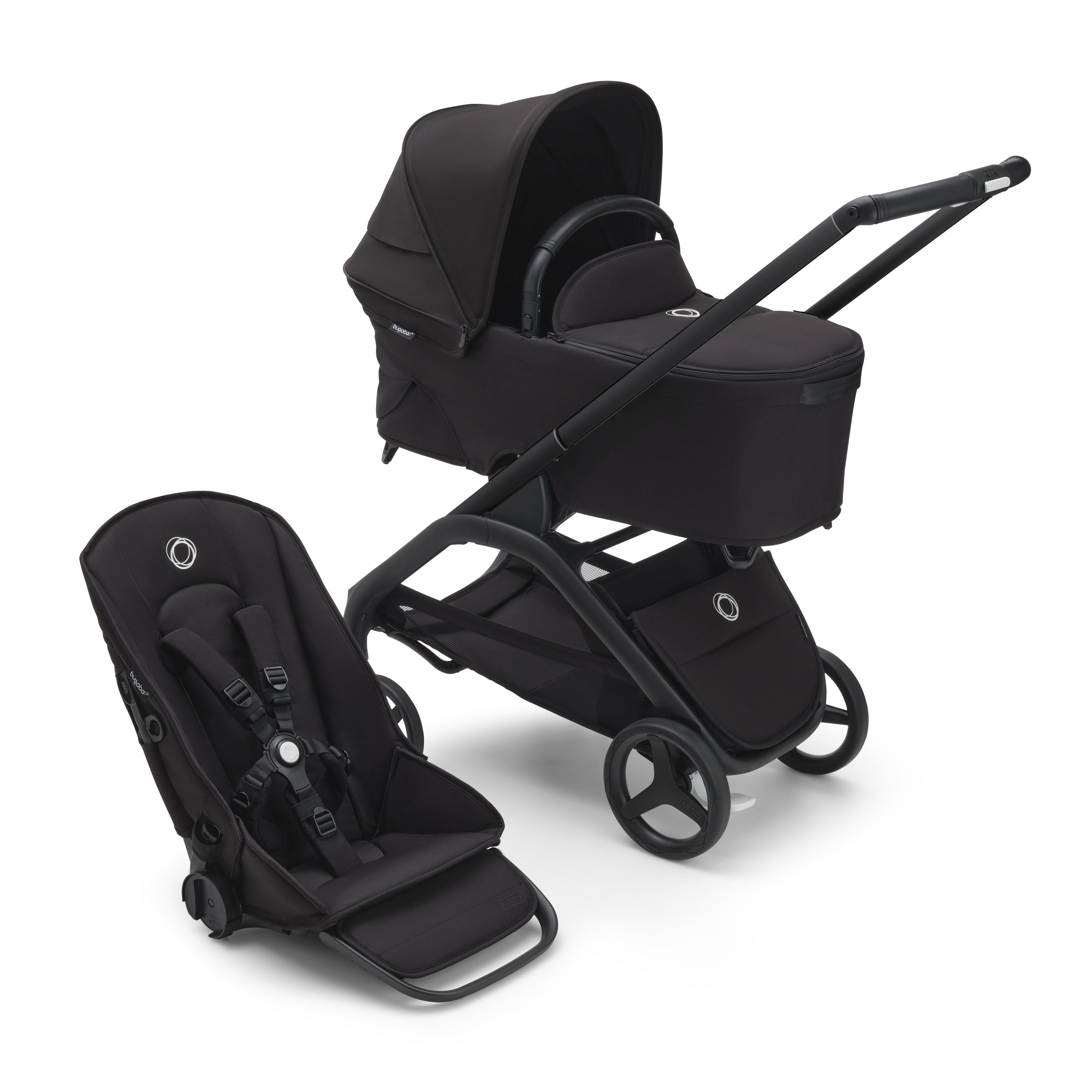 Bugaboo Dragonfly 2-in-1 stroller midnight black sun canopy