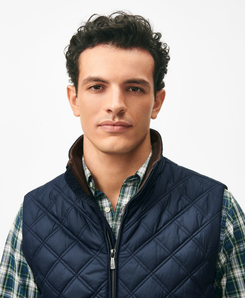 ポリエステル モックネック キルティングベスト | Brooks Brothers