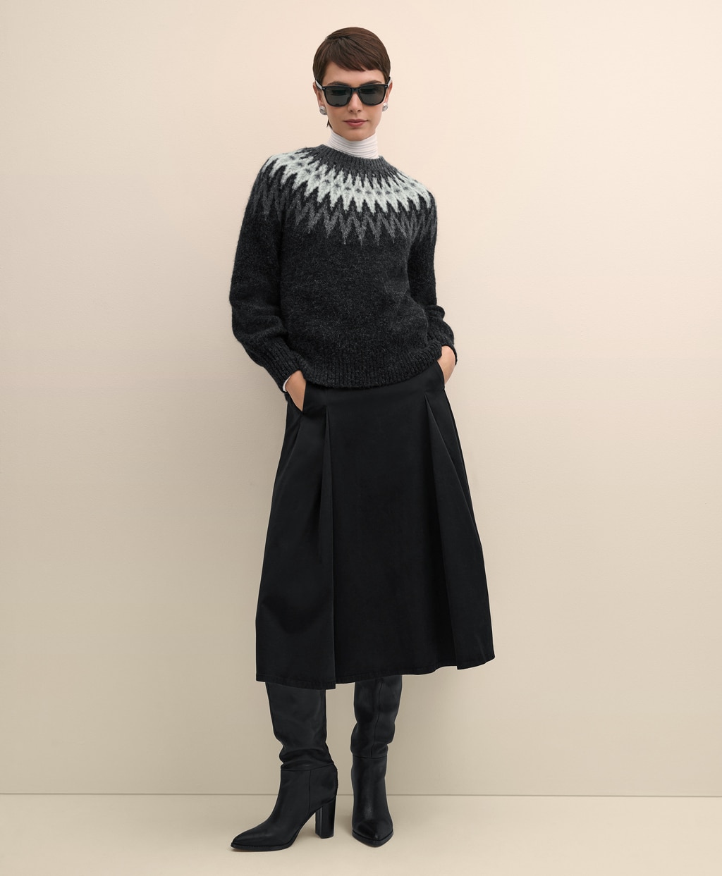 アルパカ／ウール フェアアイル クルーネックセーター | Brooks