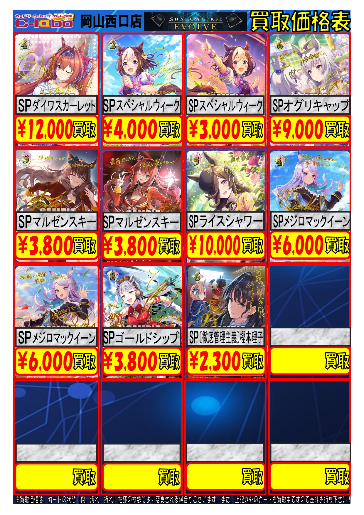 ShadowverseEVOLVE】『ウマ娘』のリーダーカードやサイン入りカード