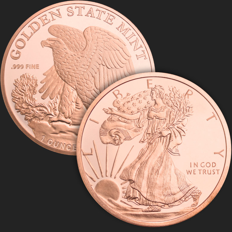 Walking Liberty 1 Oz Copper Round - 1 Oz Copper Coin