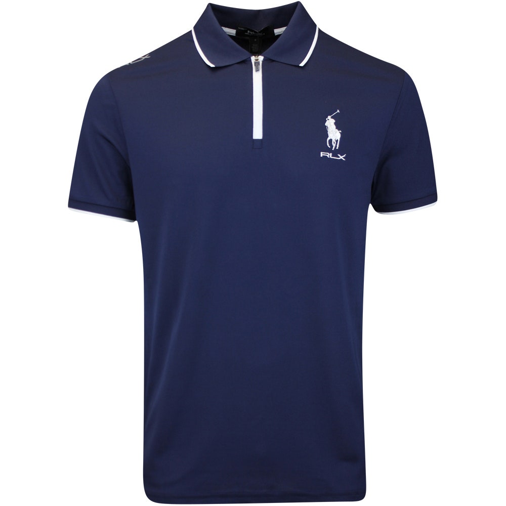RLX Golf Shirt - RL Tour Pro Logo QZ Pique - Refined Navy SS25