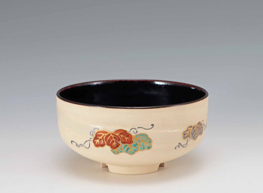 仁清写蔦細道茶碗 ： 茶碗 | ギャラリー森田