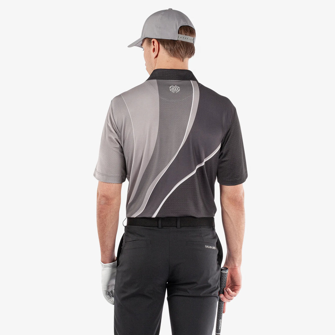 Mico Breathable short sleeve golf shirt Sharkskin/Forged Iron