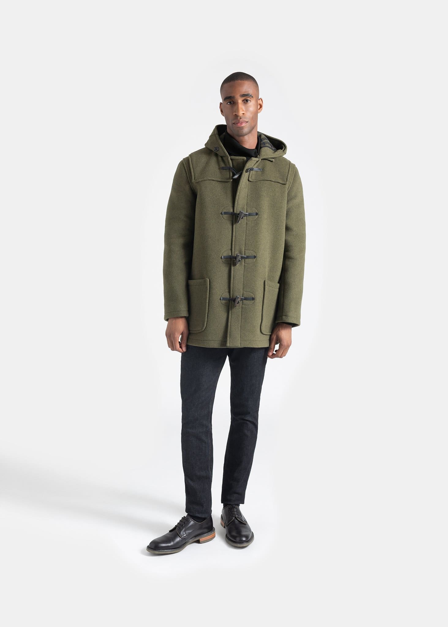 Men's Mid-Length Morris Duffle Coat Loden Check - Gloverall