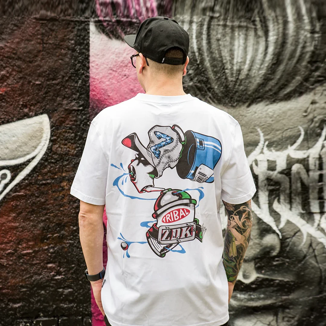 Tribal Gear Zodak Can T-shirt White - Ghettoblaster