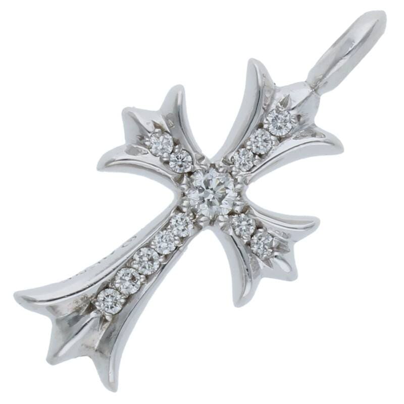 クロムハーツ Chrome Hearts 18KWG TNY CRSF P/DMND/タイニーファット