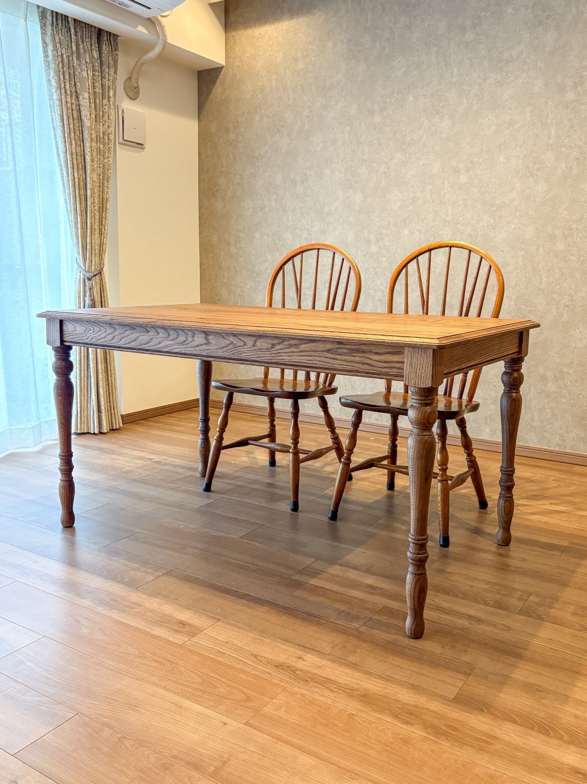 アンティーク家具ろくろ足オークダイニングテーブルW1400@大阪東京名古屋