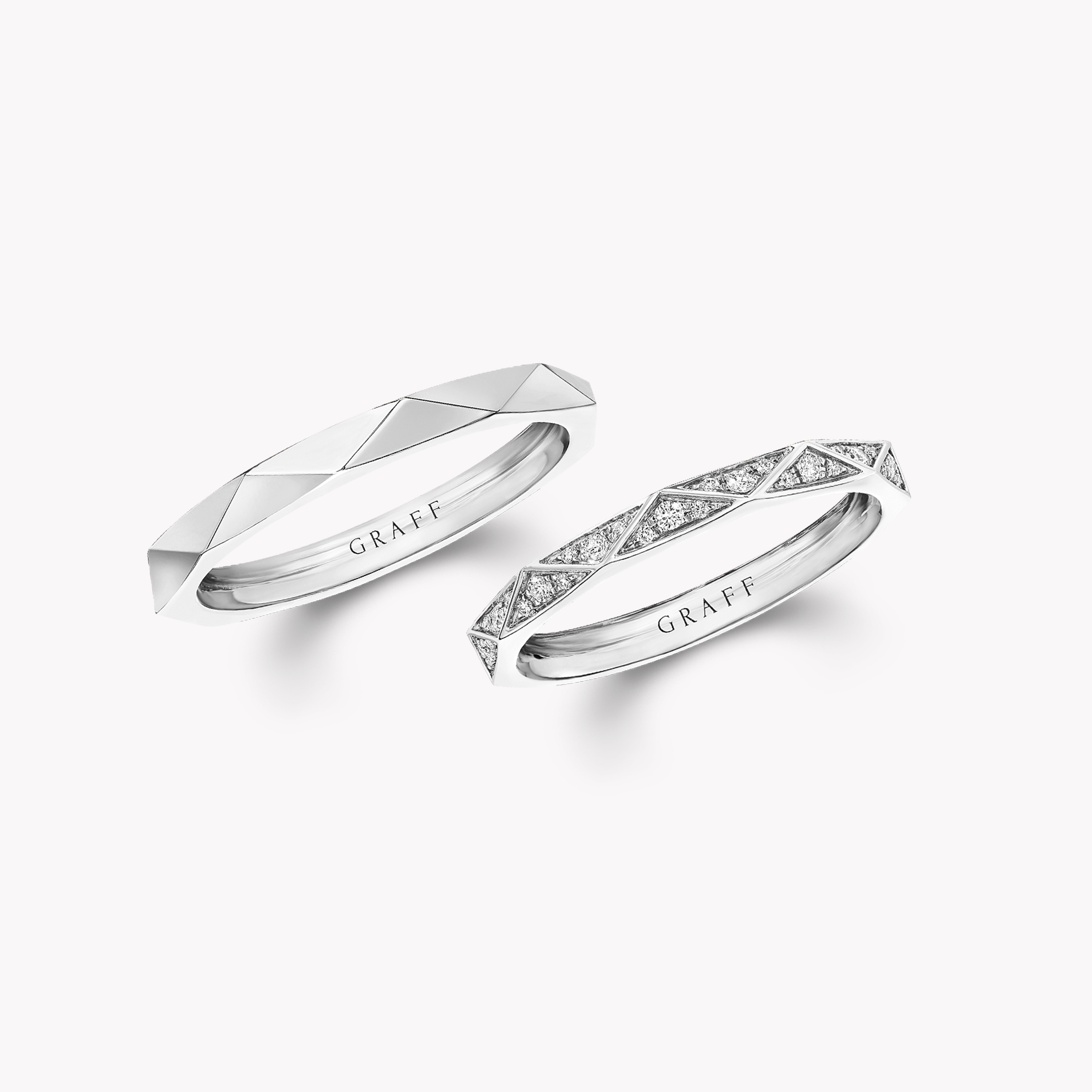 ローレンス グラフ シグネチャー ダイヤモンド&プレーンバンド セット