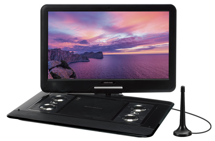 ポータブルブルーレイ・DVDプレーヤー, DVD | GH-PDV15BT-BK | GREEN