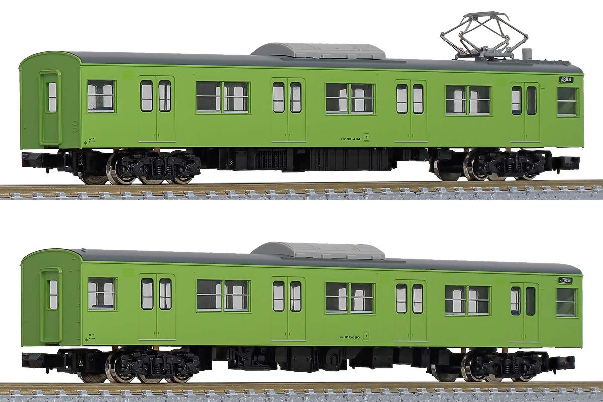 1266M＞JR103系関西形 モハ103・102（ユニット窓・ウグイス）2両キット