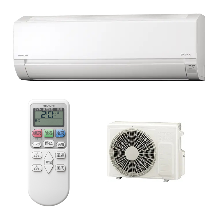 HITACHI(日立) 単相200V 2.8kW 主に10畳用 ルームエアコン 『白く