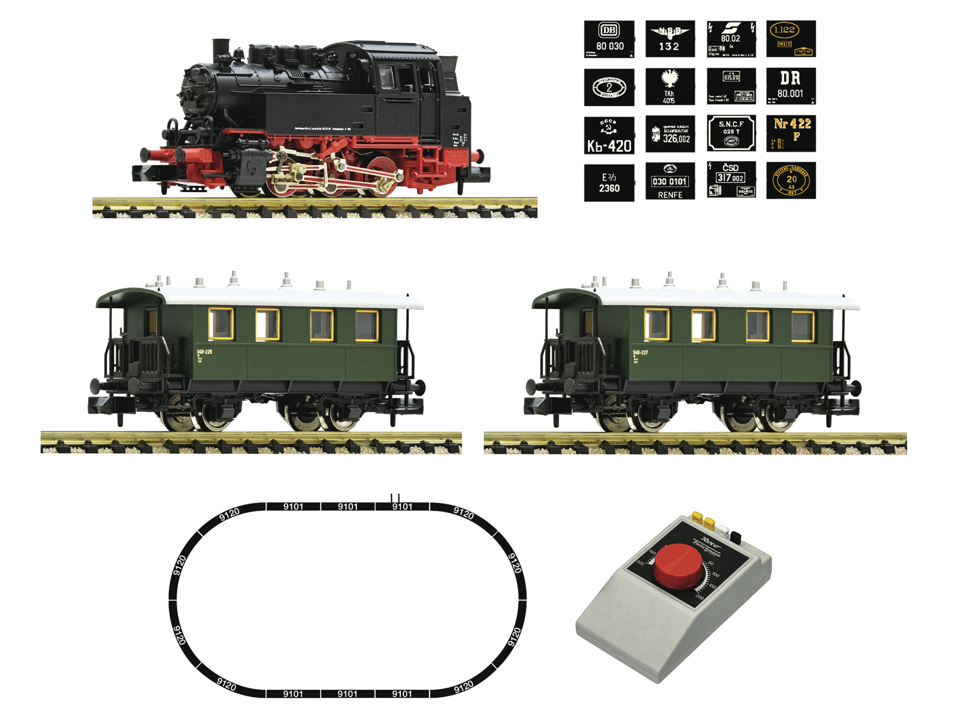 Fleischmann 5160003: Analogue starter set: Steam locomotive BR 80