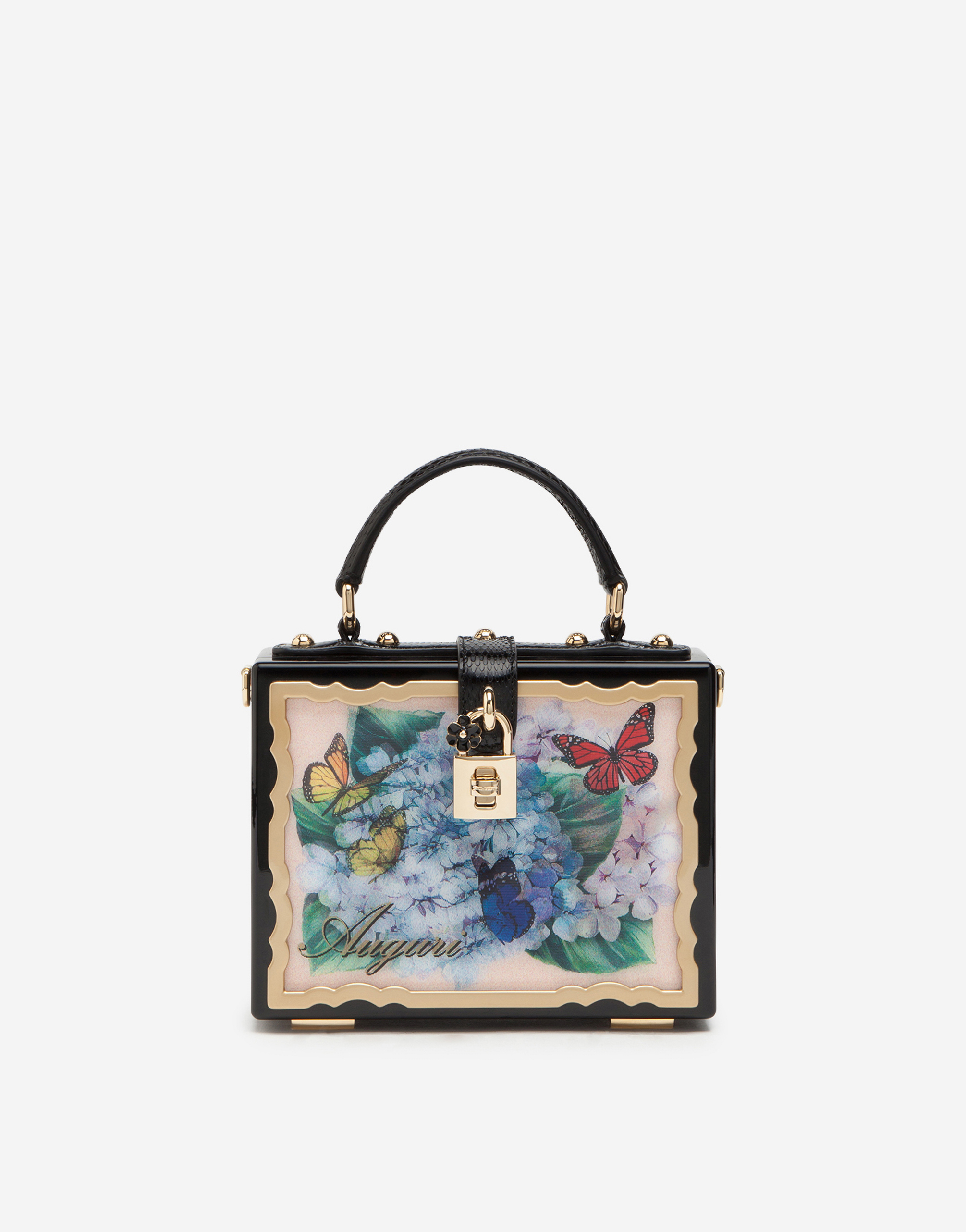 Postcard Dolce Box bag in lacquered wood in Multicolor for Women