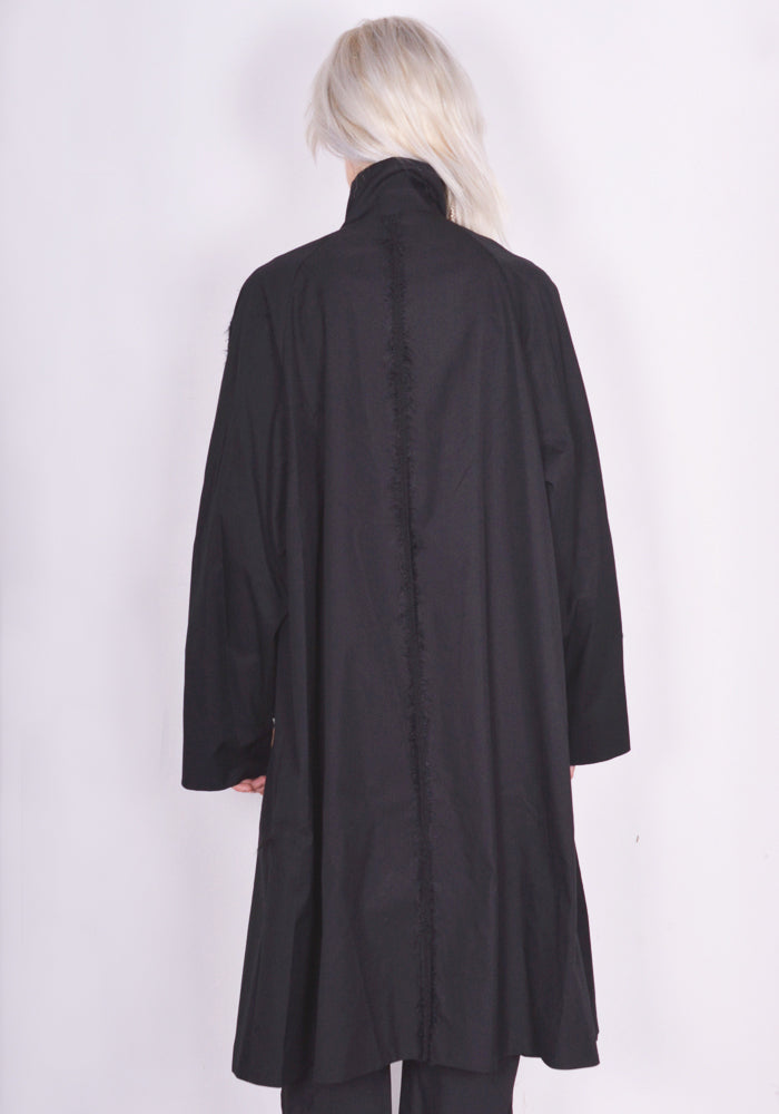 KIKO KOSTADINOV AKETON COAT JET BLACK FW23 | 50%OFF SALE | DOSHABURI