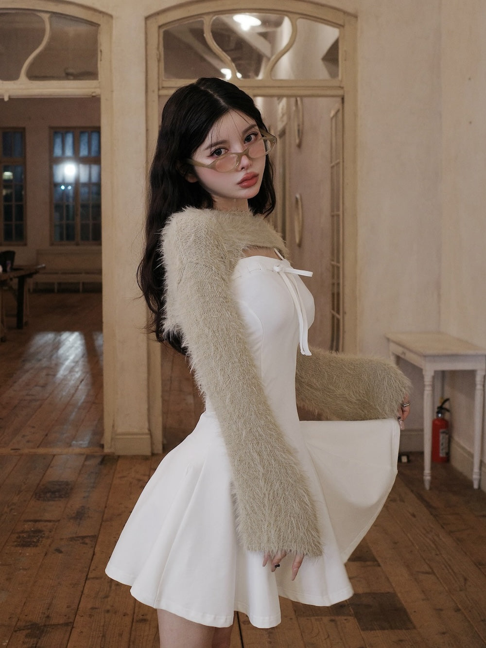 ステッチリボンカットフレアミニワンピース – Darich (ダーリッチ)