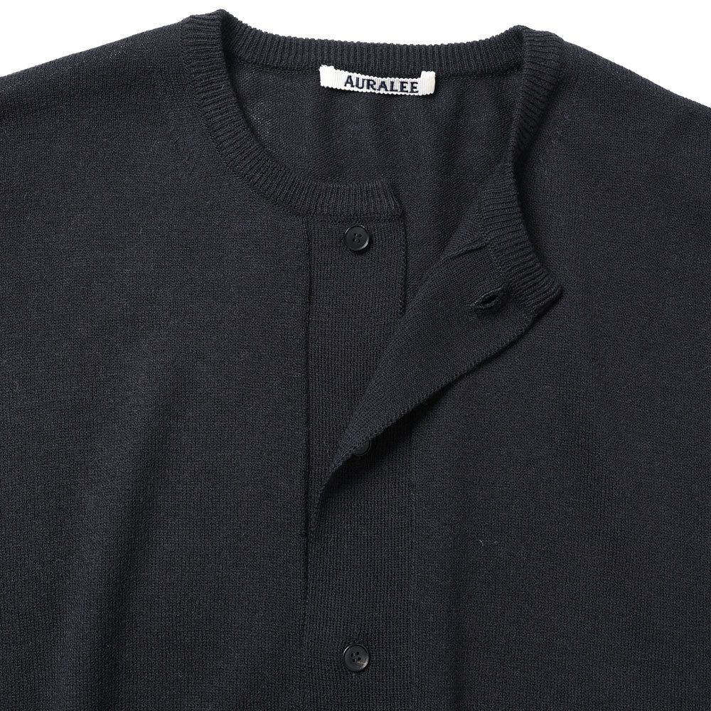 AURALEE) CASHMERE HARD TWIST KNIT CARDIGAN (A26SC01CT) | AURALEE