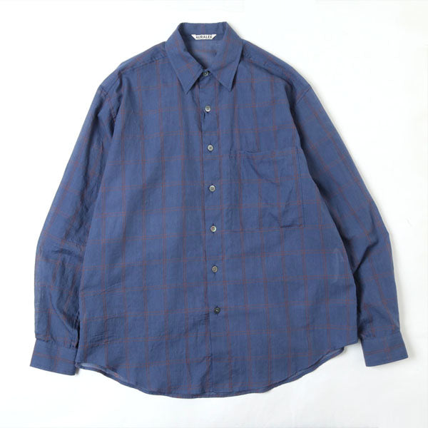 SUPER LIGHT CHECK BIG SHIRTS (A9SS01GC) | AURALEE / シャツ (MEN
