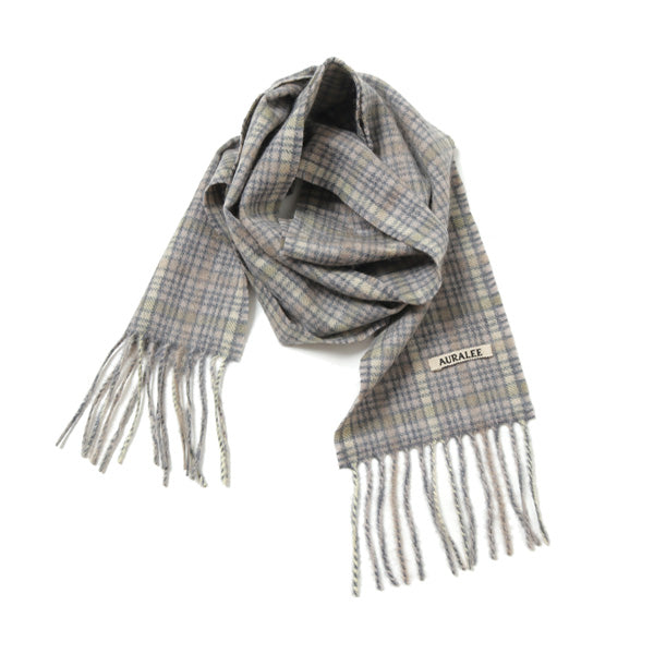 CASHMERE CHECK NARROW STOLE (A21AM01CS) | AURALEE / アクセサリー