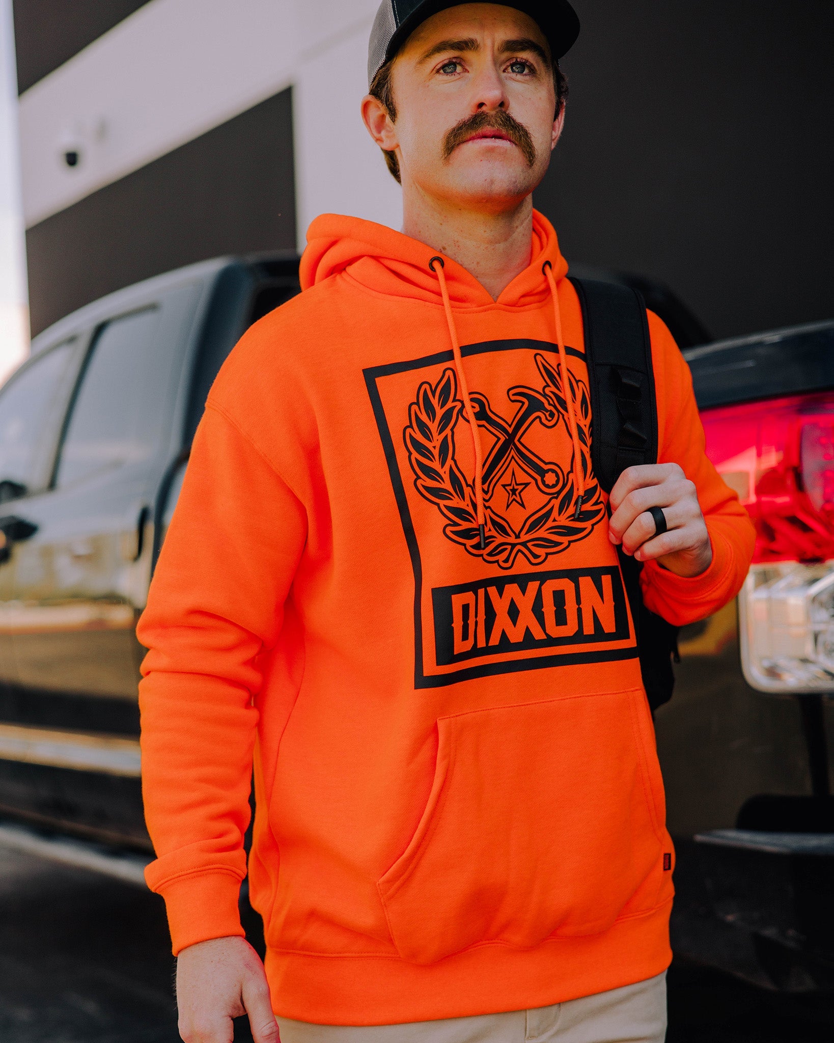 Dixxon Black Box Crest Hoodie - Safety Orange | Shop Now