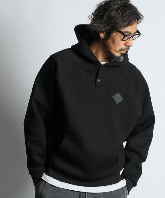 BLACK LABEL〕：セットアップ ダンボールニット ヘンリーネック