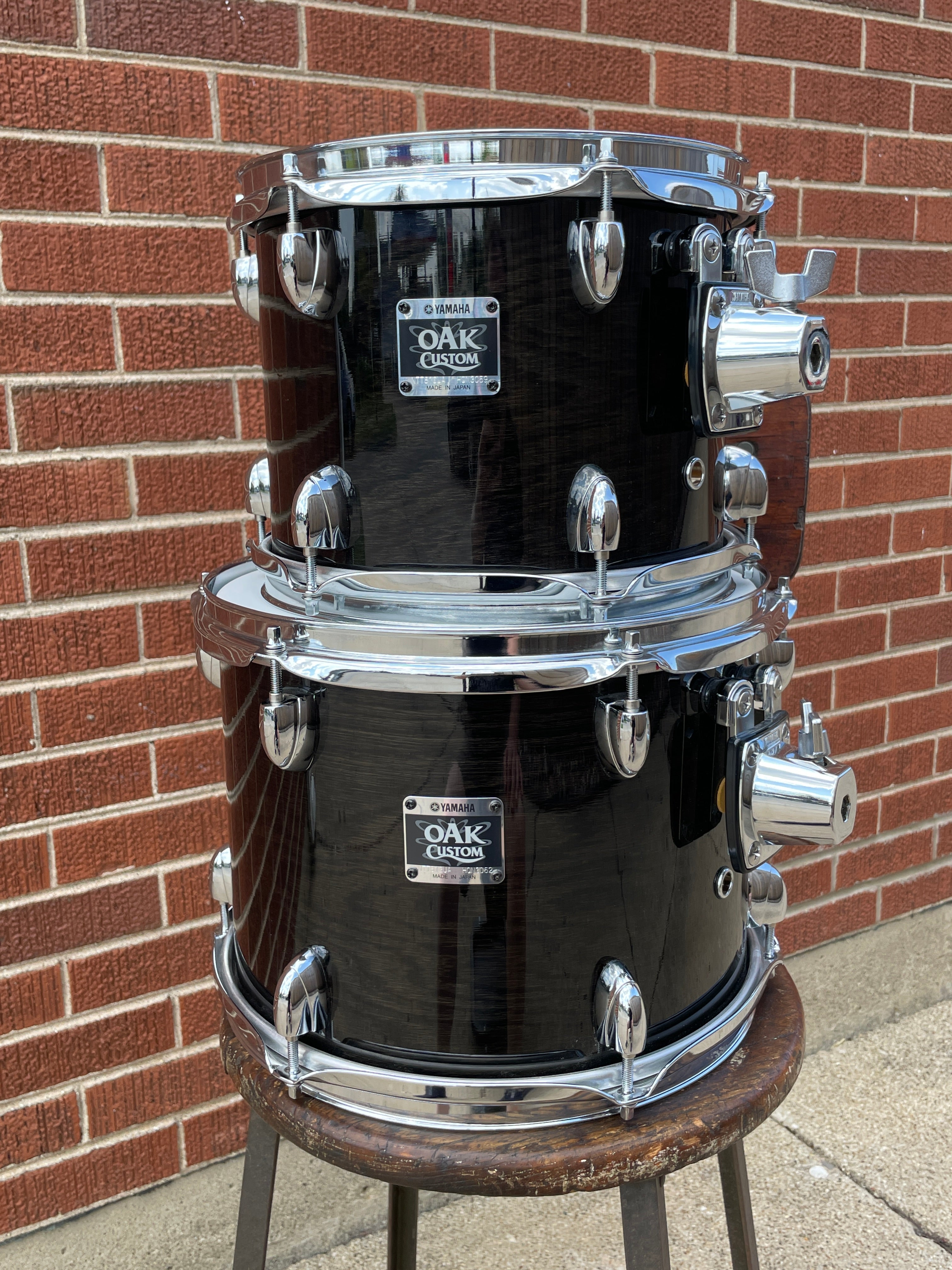 2010 Yamaha Oak Custom 9x12 Tom Drum Single Musashi Black NTT812UA