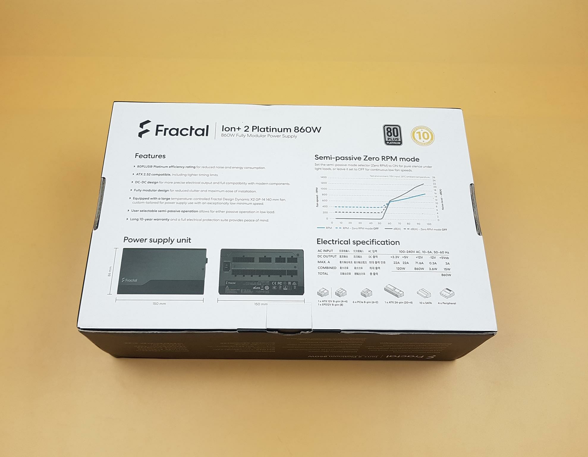 Fractal Design ION+ 2 PLATINUM 860W PSU Overview - EnosTech.com