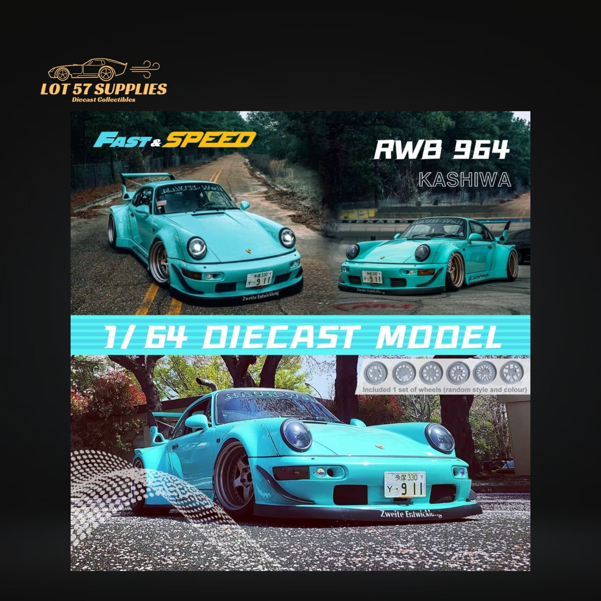 Pre-Order) Fast Speed Porsche 964 RWB Widebody KASHIWA X Version