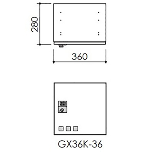 田島メタルワーク 集合住宅用 宅配ボックスGX36K-36 捺印装置なしの