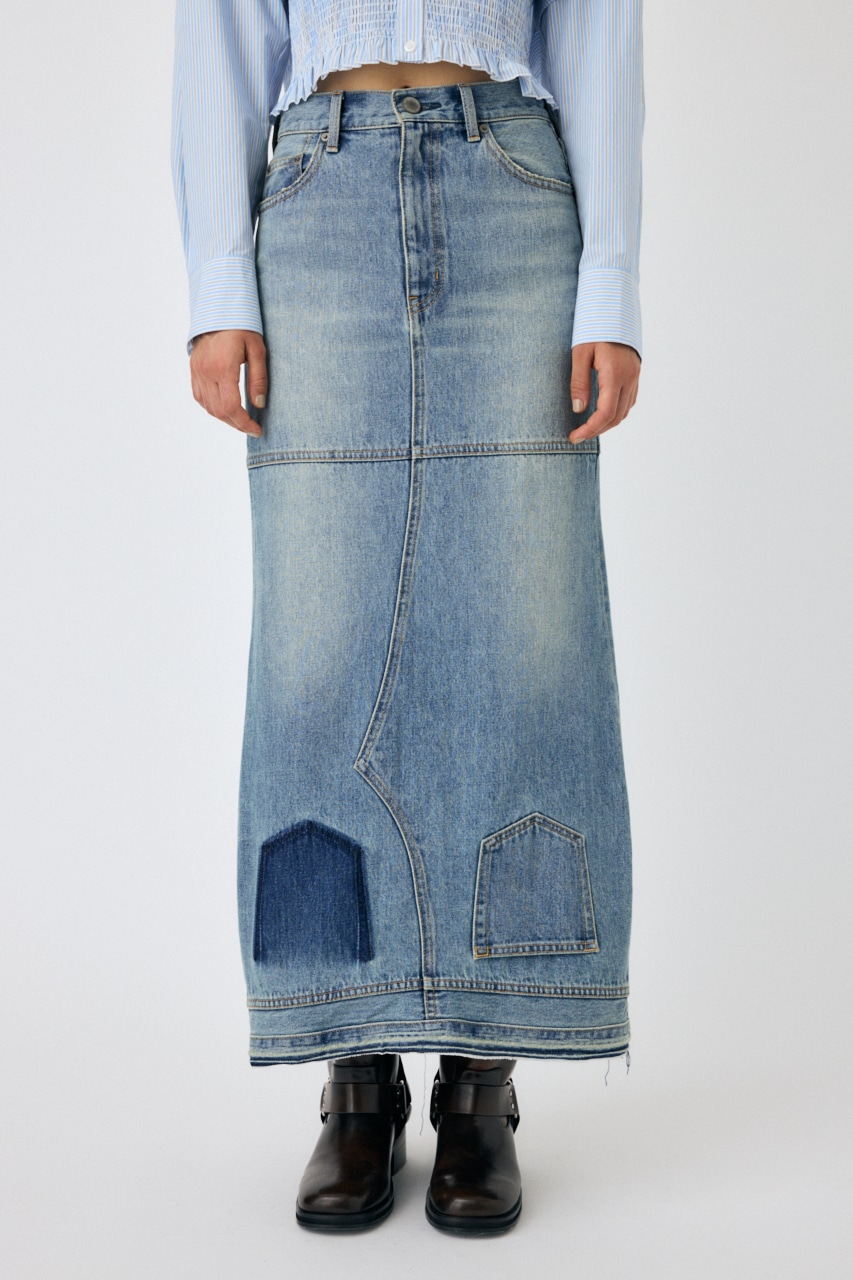 Studio doe デニムスカート ☆Studio Doe A-line Denim Skirt デニム
