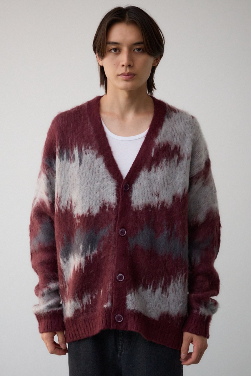 AZUL BY MOUSSY | 総柄モヘアライクカーディガン (カーディガン